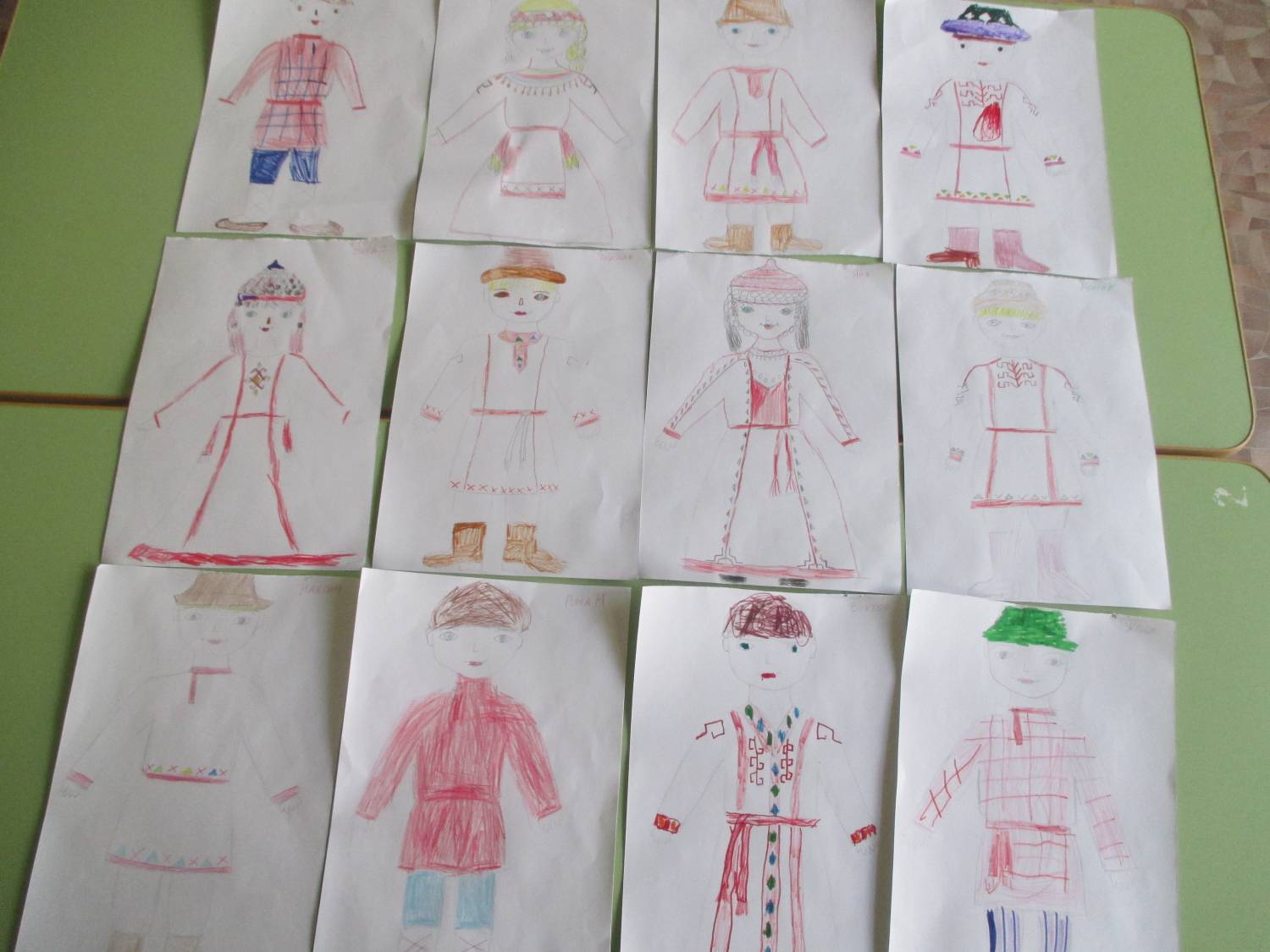 Чувашский национальный костюм детский рисунок